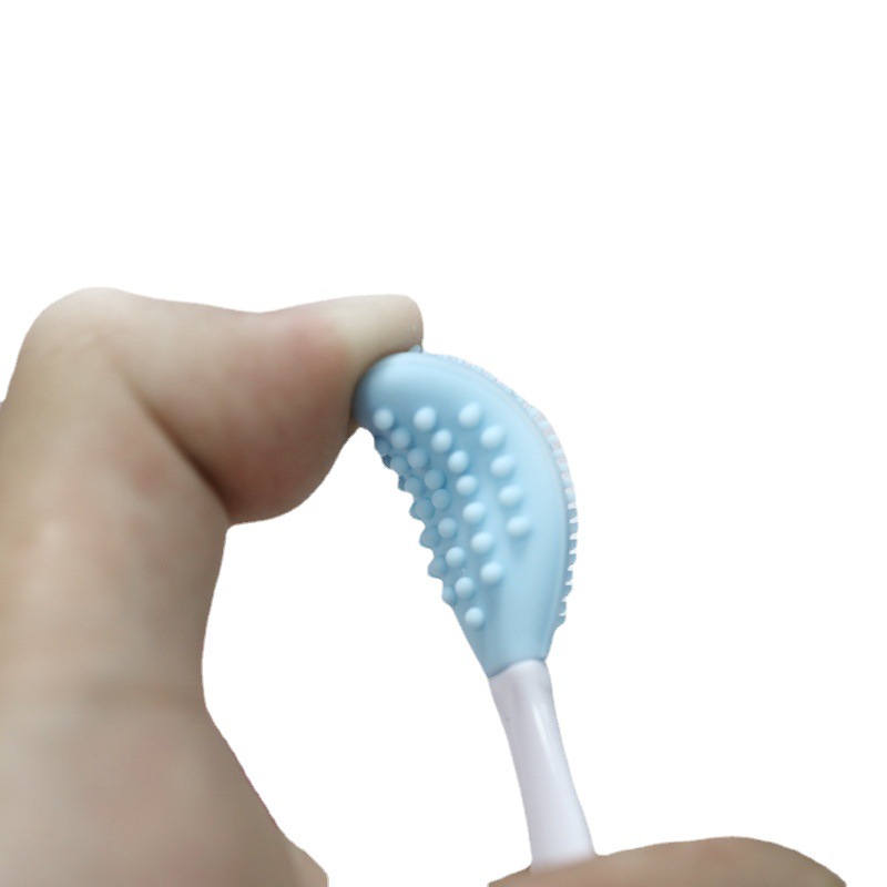 Silicone Nose Wash Brush Lip Brush Double-sided Massage Makeup Brush Face Wash Brush Cleansing Facial Blackhead Beauty Makeup Tools