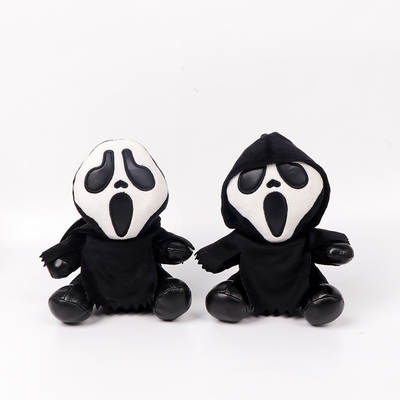 Cross-border new wholesale ghostface plush plush toy death doll Halloween doll grimace