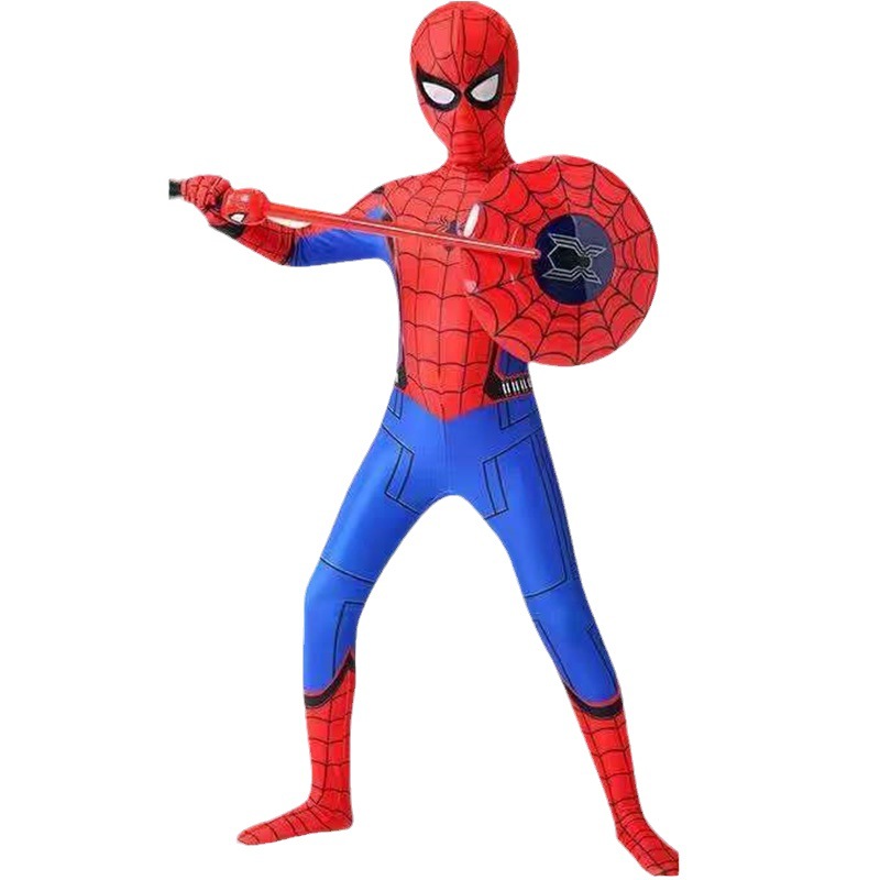 Children's Clothing Kids Spider-Man Set Tight Clothes Toy Dress Up Boys Superman Clothes Cloak One-piece cos Clothing