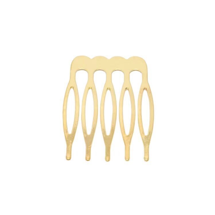 Korean antique style bride gold and silver 5/8/10 tooth iron piece comb DIY handmade hair comb hairpin headwear accessories