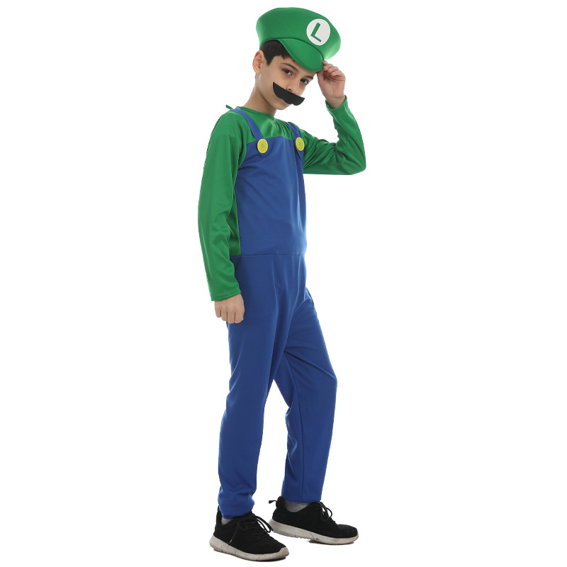Halloween Kids Day Costume Super Mary Anime Mario Big Movie Mario Luigi Dress Up Costume