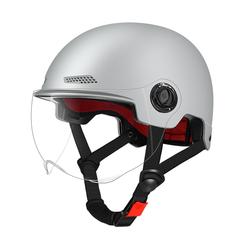 3c Certification Helmet Electric Car Men's And Women's New National Standard Summer Sunscreen Helmet Solid Color Four Seasons Half Helm_voghion.com