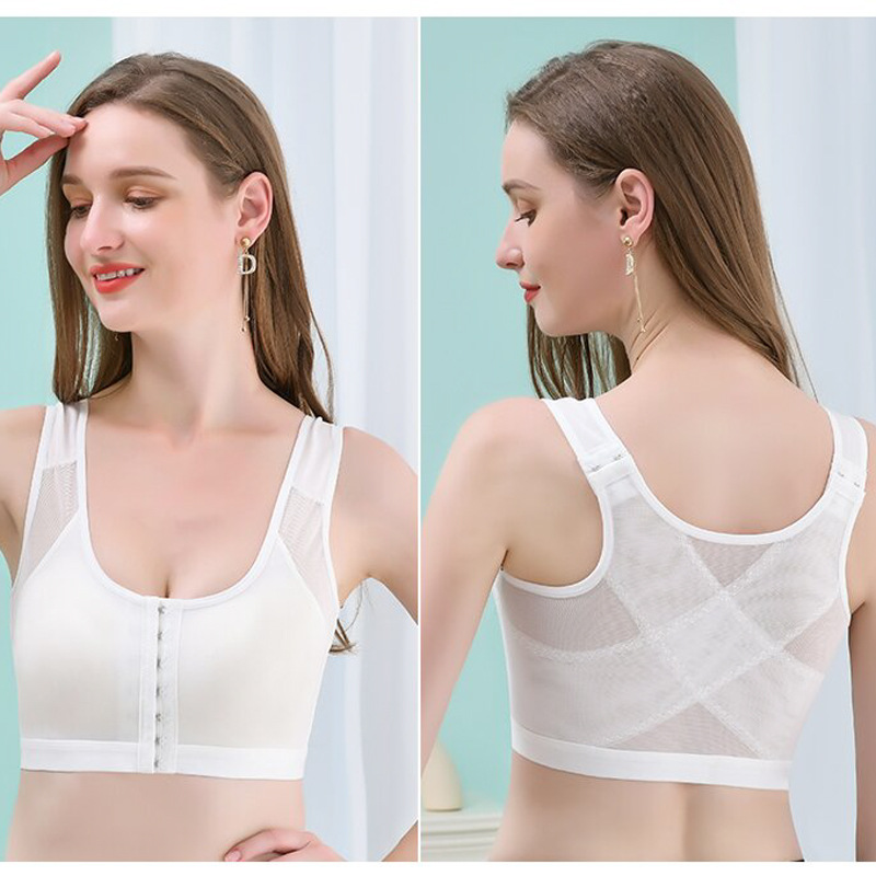 Factory cross-border new front buckle shockproof sports underwear wireless adjustable bra yoga sports foreign trade breathable