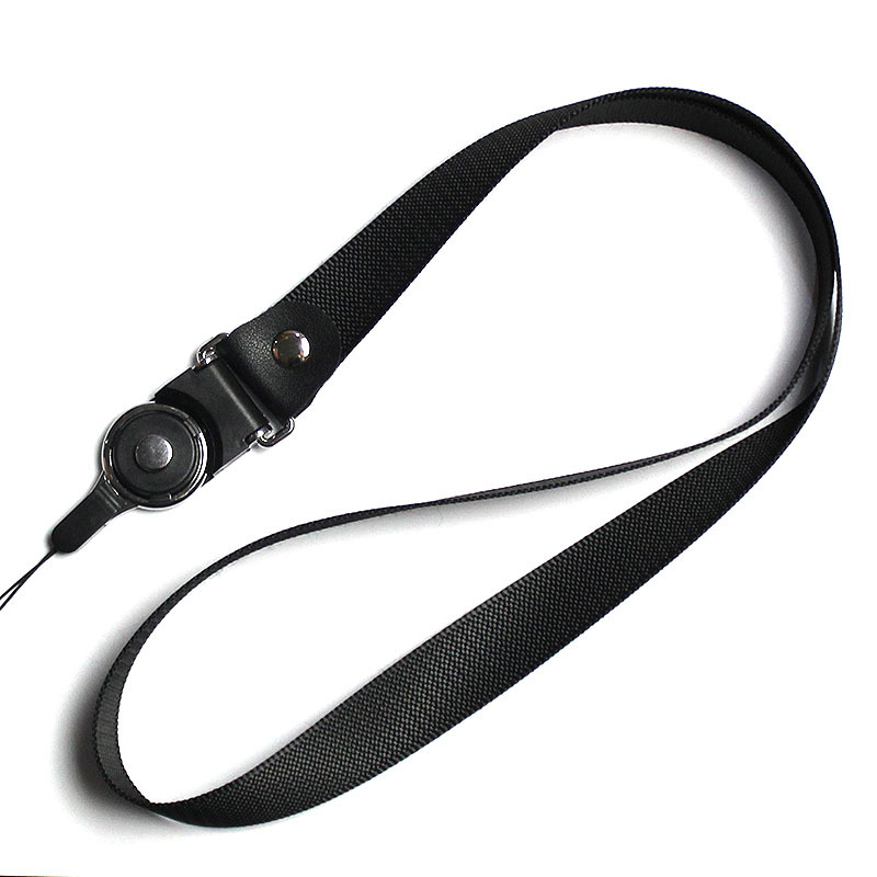 Mobile Phone Solid Color Wide Lanyard Mobile Phone Case Hanging Neck Lanyard Breast Card Work Card Exhibition Long Lanyard Universal for Men and Women