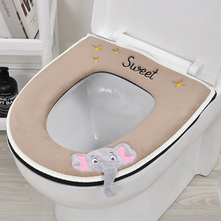 Thickened Toilet Cushion Toilet Cushion Three-dimensional Lifting Toilet Cover Toilet Cover Zipper Waterproof Household Toilet Cushion