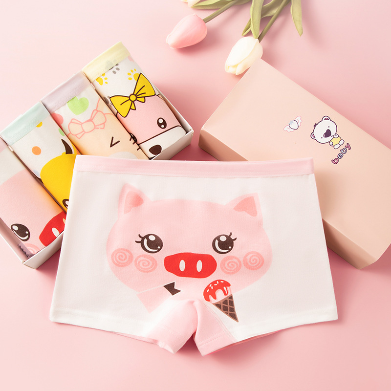Children's underwear girls' class a pure cotton boxer shorts cotton small medium and big Children Baby boxer underwear factory wholesale