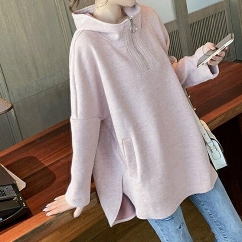 Hooded sweater for women 2023 new spring and autumn casual loose ins trendy lazy style design sense niche top