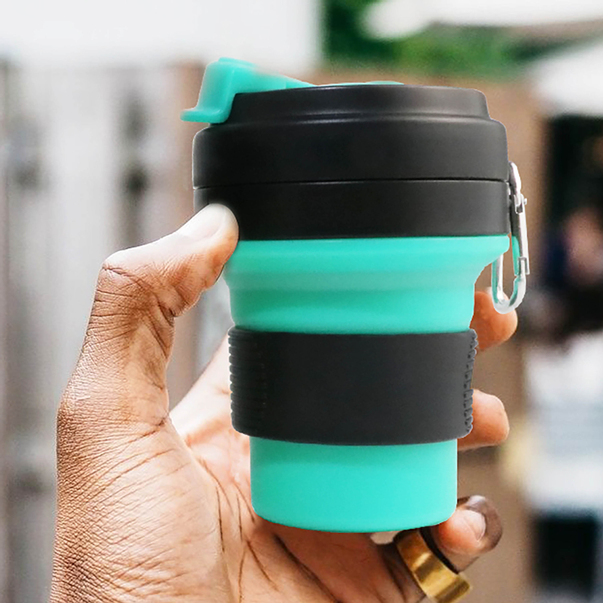 Cross-border hot sale silicone folding Cup outdoor portable retractable storage Sports Cup can be ordered ogo gift Cup