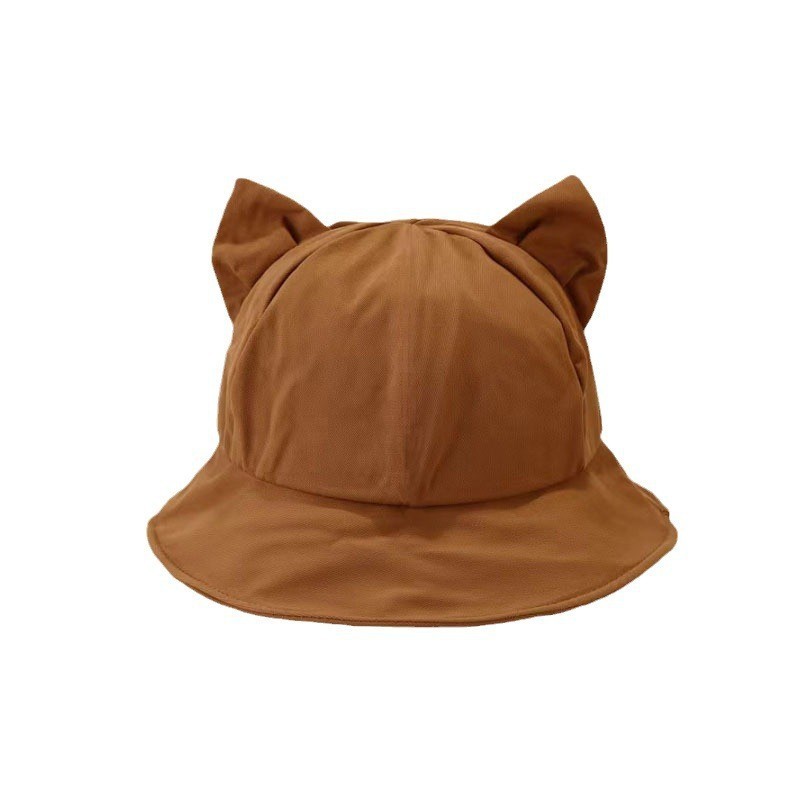 Spring/Summer 2020 hat female cute cat ear fisherman hat fashion outdoor street basin hat casual all-match sun hat