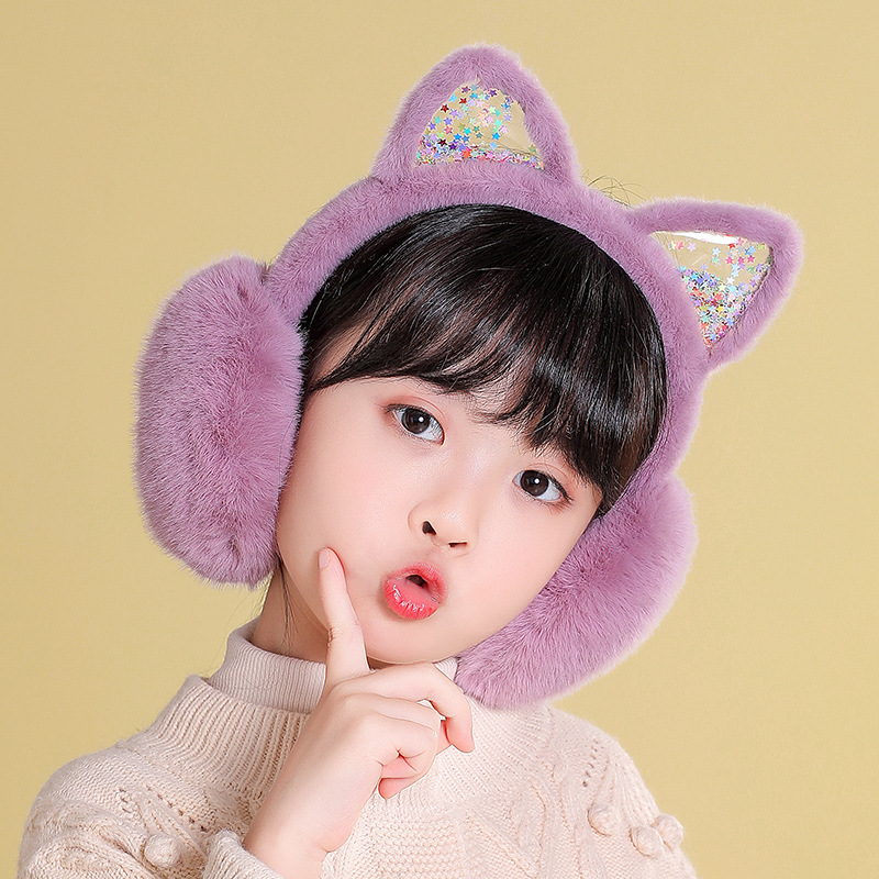 耳罩保暖冬天女生韩版可爱猫耳儿童小孩女童冬季耳捂耳包耳暖耳套