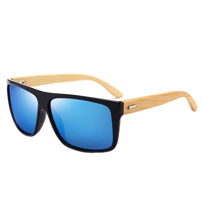 European and American new fashion sunglasses men's classic trendy sunglasses bamboo leg bamboo leg glasses factory wholesale PC