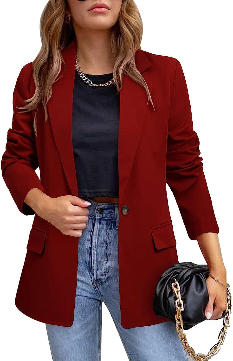 Amazon cross-border foreign trade women's clothing New 2024 autumn and winter suit jacket temperament commuter slim suit jacket