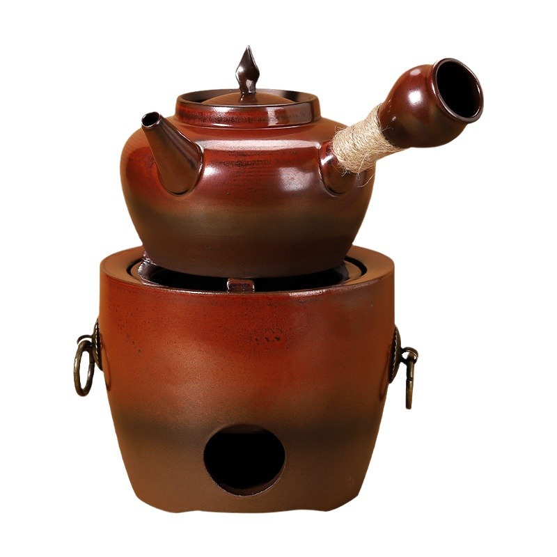 Red mud kiln changing sand boiling teapot handmade jumping cover pot carbon stove electric ceramic stove wire home travel tea set suit