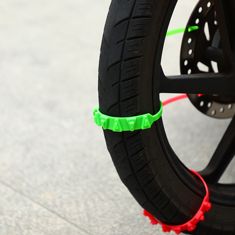 Winter standing safety emergency disposable tire anti-skid chain electric car motorcycle universal thickened snow chain