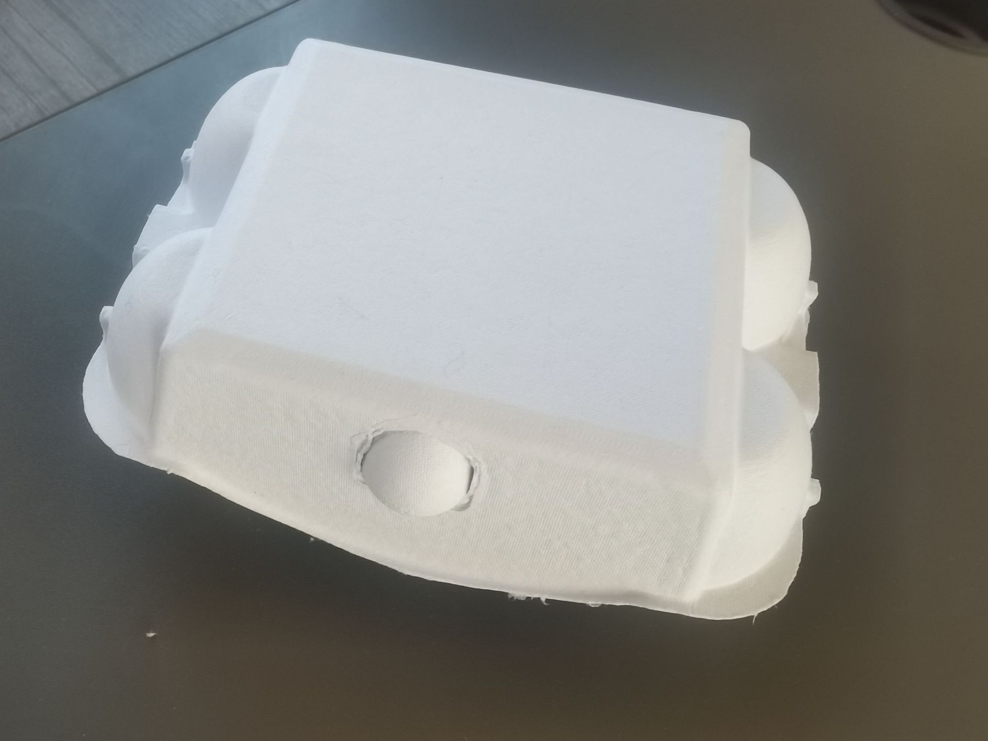 Pulp molded egg box 6 pieces white paper egg box environmentally friendly and degradable