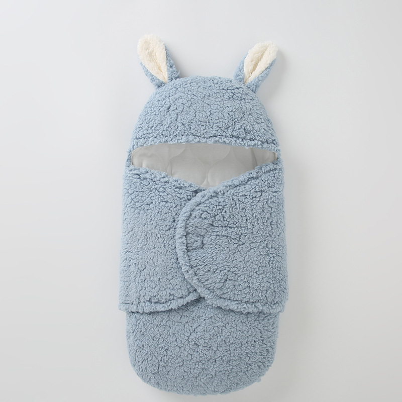 Package Baby Newborn Autumn and Winter Lamb Velvet Thickened Embelle Swaddling Anti-kick Quilt Disposition Room Package Anti-startle Sleeping Bag