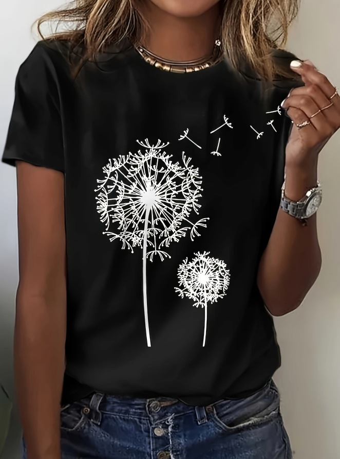 2023 new European and American cross-border Amazon wish butterfly digital printing multi-color T-shirt short sleeve round neck T-shirt