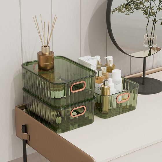 Light Luxury Desktop Cosmetics Storage Box Dormitory Home Mask Skin Care Jewelry Acrylic Large Capacity Storage Basket
