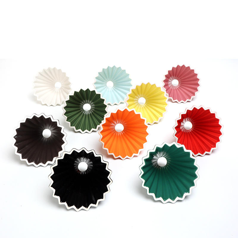 Ceramic origami filter cup hand coffee filter cup V60 funnel drip cake cup resin cup holder Amazon