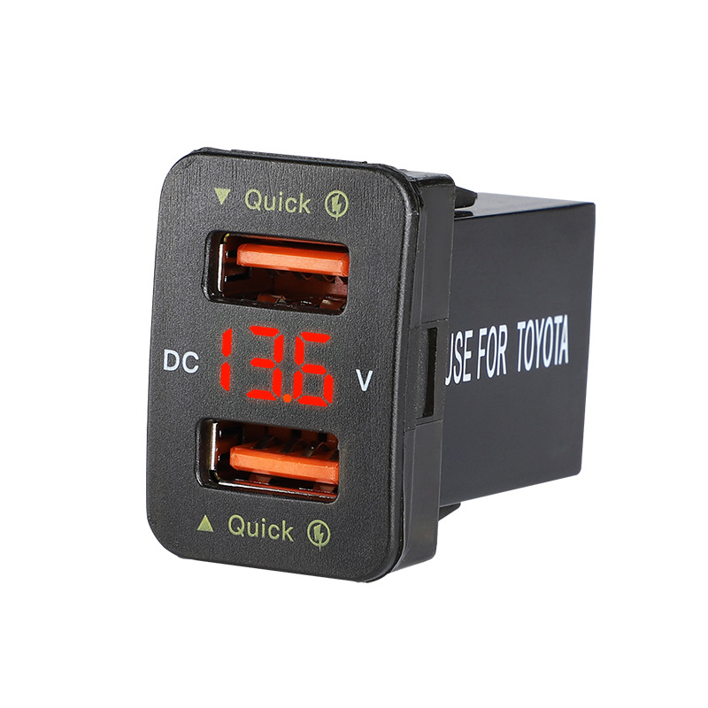 QC3.0 car charger dual usb modified accessories suitable for Toyota Corolla 36W fast charge PD car charger