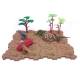 A variety of sand table scene ornaments dinosaur farm animals coconut tree accessories children's simulation model toys