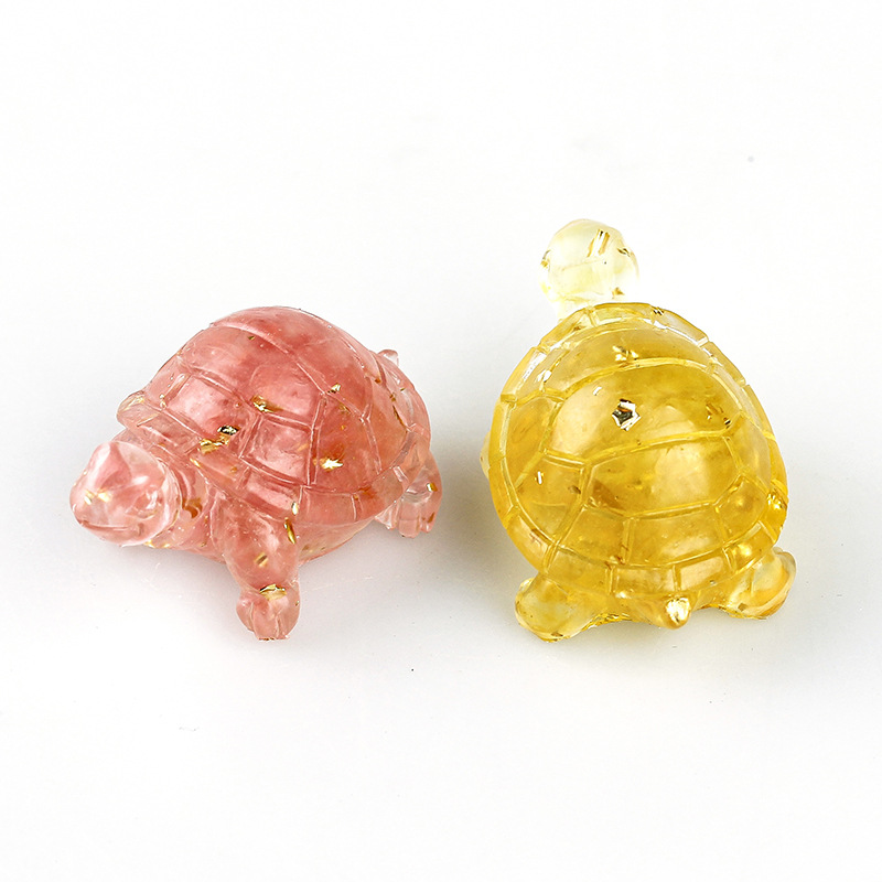 Creative Cute Little Turtle Decoration Micro Landscape Bonsai Fish Tank Crystal Gravel Glue Drops Desktop Decoration Craft Gift