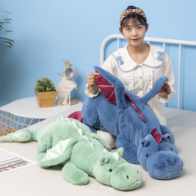 Seth Dudu's new small flying dragon plush toy holds a sleeping dinosaur doll, cute and soft doll gift