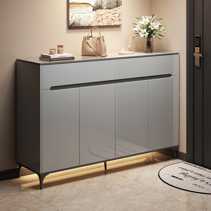 Light luxury shoe cabinet home door large capacity new wall hallway cabinet storage cabinet balcony locker