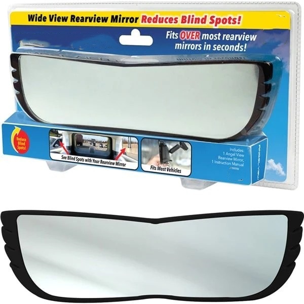 Car auxiliary mirror large field of view rearview mirror mirror boreless wide-angle curved mirror baby mirror car mirror