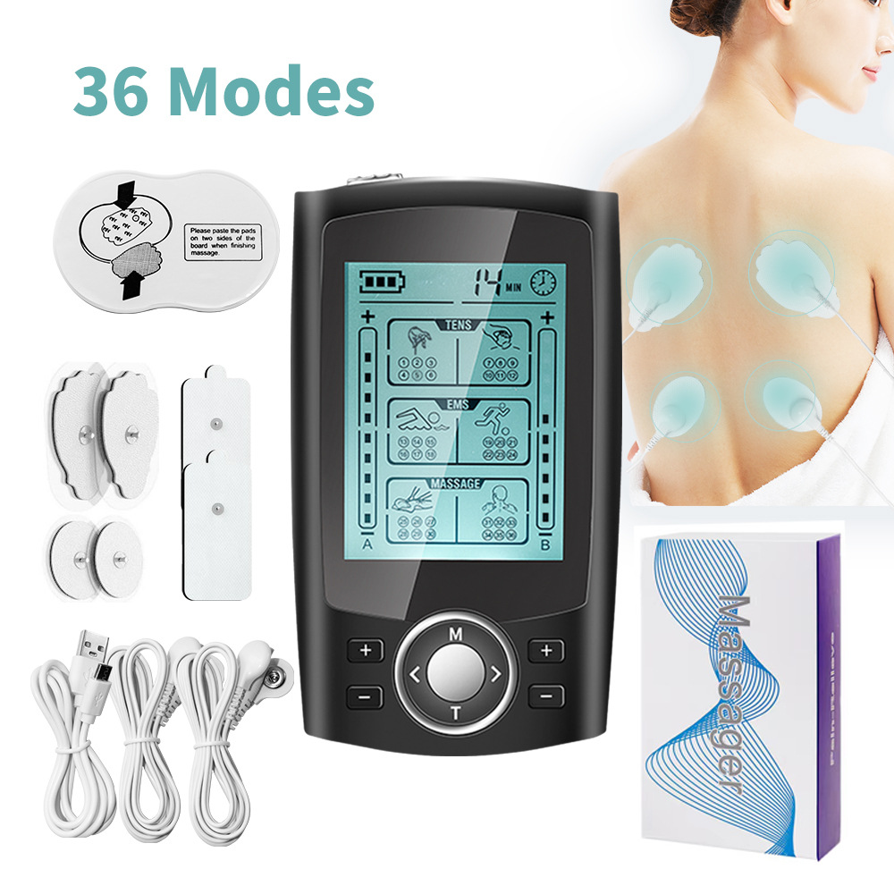 New 36-mode TENS Meridian Physiotherapy Instrument Three-in-One AB Channel Massager EMS Pulse Massager