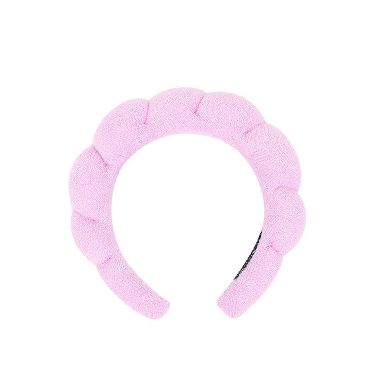Cross-border Amazon twist cloud sponge headband high Skull top Velvet girl makeup remover face washing headband cute