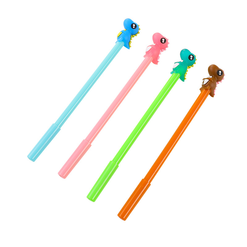 Creative stationery dinosaur stereo silicone gel pen cute cartoon learning office water-based sign pen wholesale