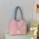 Blue shoulder strap pink heart-shaped vest bag