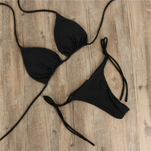 European and American Sexy Bikini Swimsuit Women's Split Strap Adjustable Multicolor Swimsuit Set