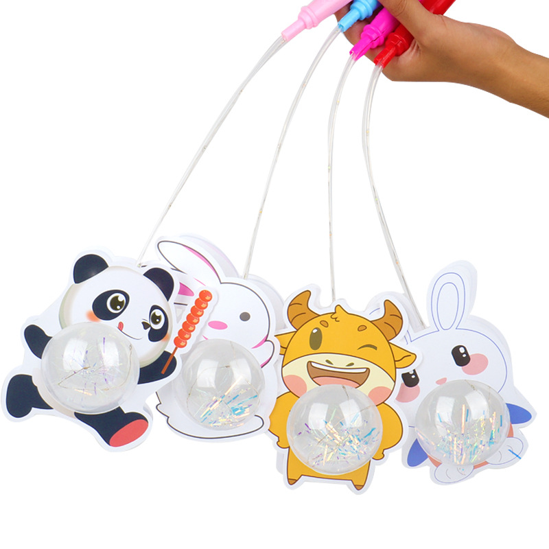 2023 Internet celebrity portable cartoon star sky ball night market stall luminous portable lantern dinosaur luminous small toy wholesale