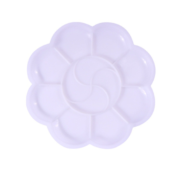 Children's art pigment painting palette palette diy pigment plate factory 11cm plum blossom palette spot