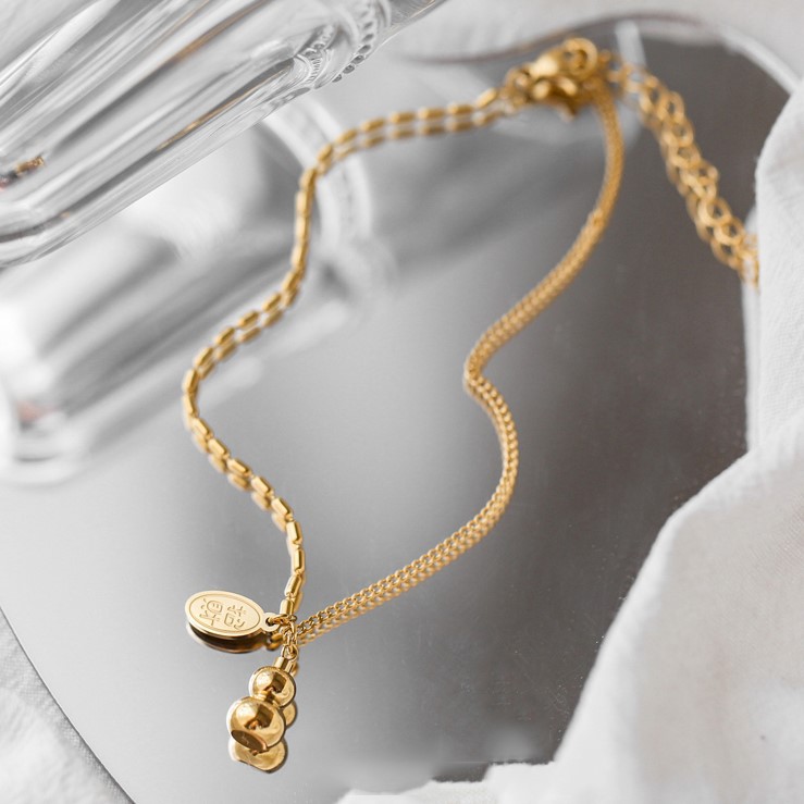 2022 new summer gourd anklet women's high-grade personality niche design light luxury simple fashion lucky foot decoration