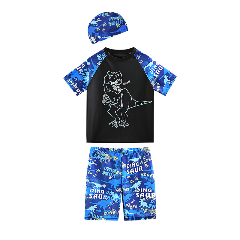 Children's swimsuit boys' two-piece swimsuit middle and big children's swimming trunks hot spring sun protection professional swimsuit factory direct sales