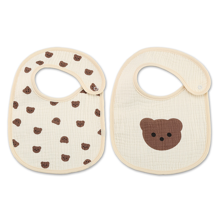 Cross-border Summer Children's Bib Cotton Baby Bib Waterproof Slippery Bag Baby Cotton Gauze Slippery Towel Category A
