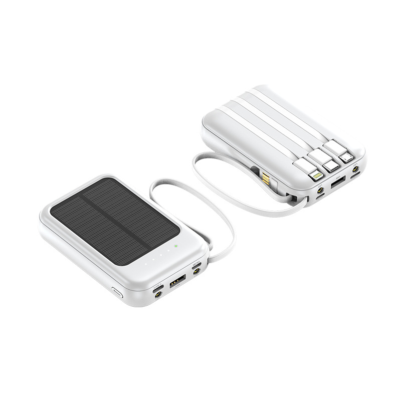 Wholesale comes with four-line 20000 mA solar charging treasure large capacity sharing Mini Portable Power Bank