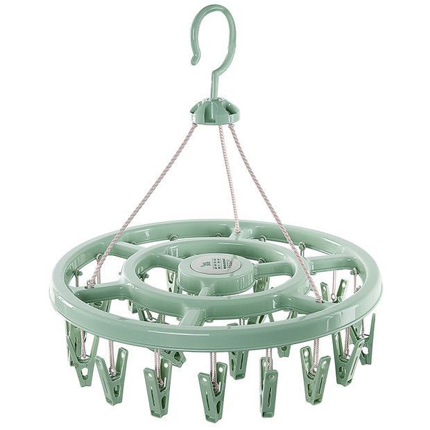 Household Windproof Thickened Disc Hanger 12 Clip 18 Clip 24 Clip Drying Socks Rack Multifunctional Clip Underwear Drying Hanger