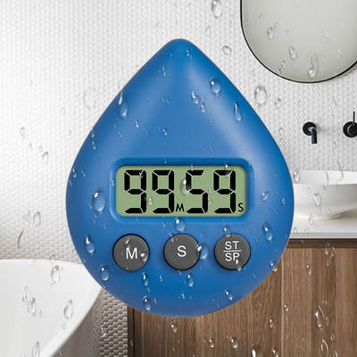 New Waterdrop Waterproof Timer Shower-proof Splash Timer Suction Type Punch-free Bathroom Timer