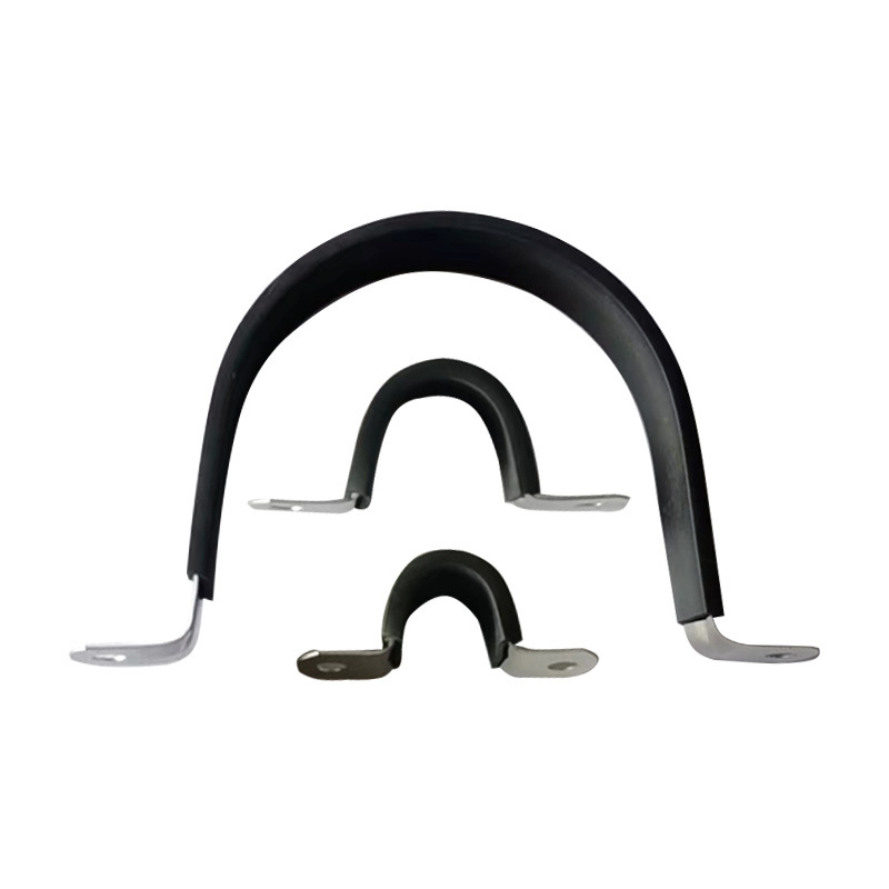304 stainless steel with adhesive strip horse riding card U-shaped pipe clamp with adhesive strip card damping pipe clamp wire clamp wire clamp