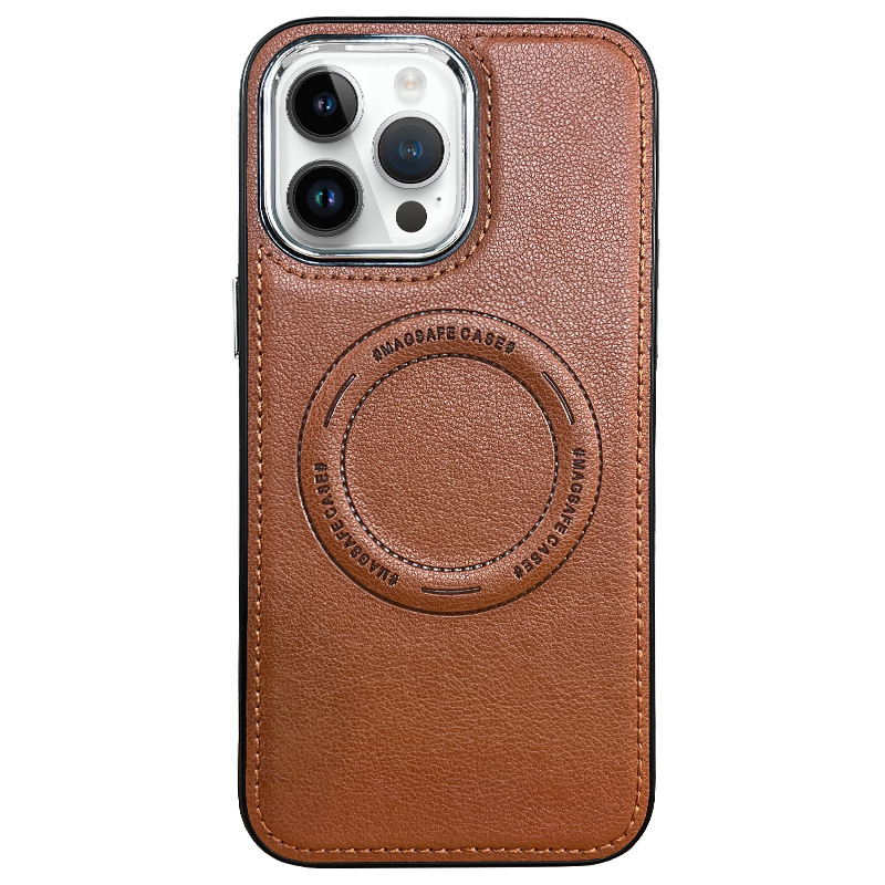 For iphone15 mobile phone case Apple 14 magnetic charging mobile phone case 13 leather business leather case Foreign trade Wholesale