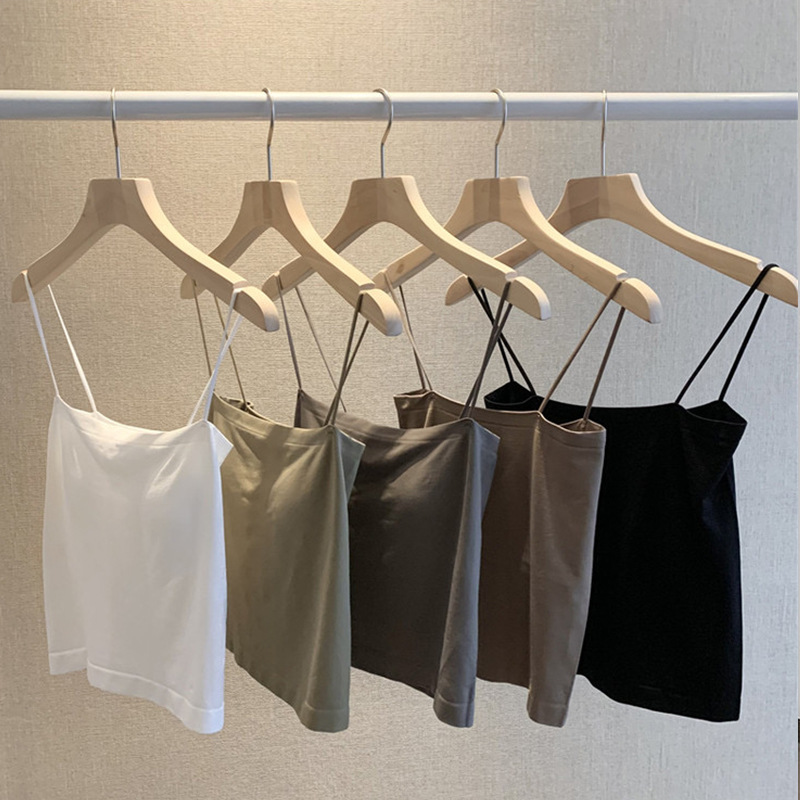 Underwear with Chest Pad Sling Women's One-piece Fixed Cup Wrap Chest Beauty Back Sling Vest for Outer Wearing Inner Top