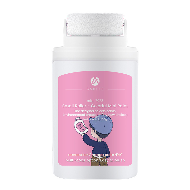 Colorful small roll paint clean flavor environmental protection latex paint wall paste graffiti repair small roll brush repair paint a generation of hair