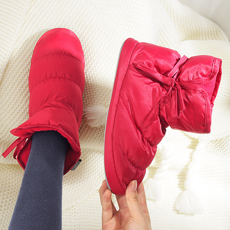 High-top Cotton Slippers Women's Autumn and Winter Thickened Warm Home Use Silent Non-slip Indoor Bag Heel Shoe with Down Shit