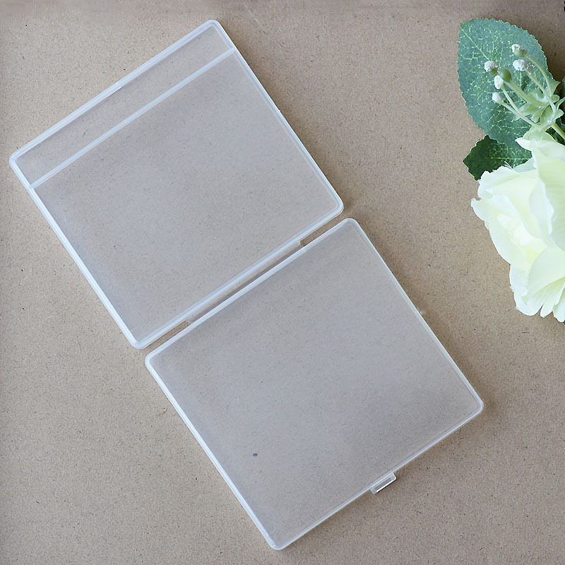 Plastic Box Double Eyelid Sticker with Slot Separated Storage PP Box White Flip Transparent Drop-Resistant Beauty Makeup Storage Tool