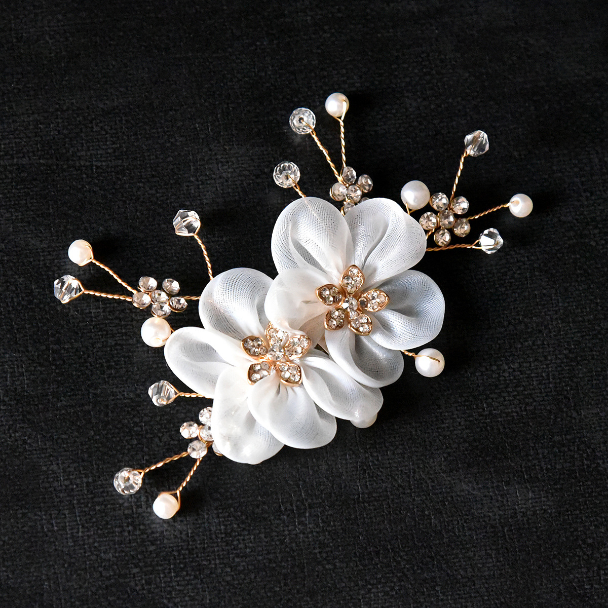 Bride Wedding Shoes Handmade Pearl Decoration Pearl Flower Shoe Buckle Diamond Shoe Flower European and American Style Cross Border Shoe Flower