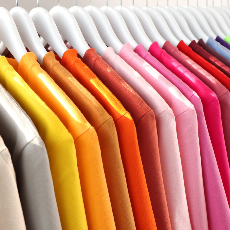 250g heavy long staple cotton two white cotton small neckline men's and women's short sleeve T-shirt tide solid color men's wholesale